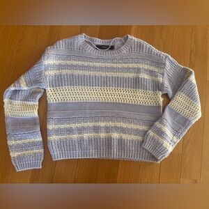 Vero Moda Lavender and Cream Striped Sweater